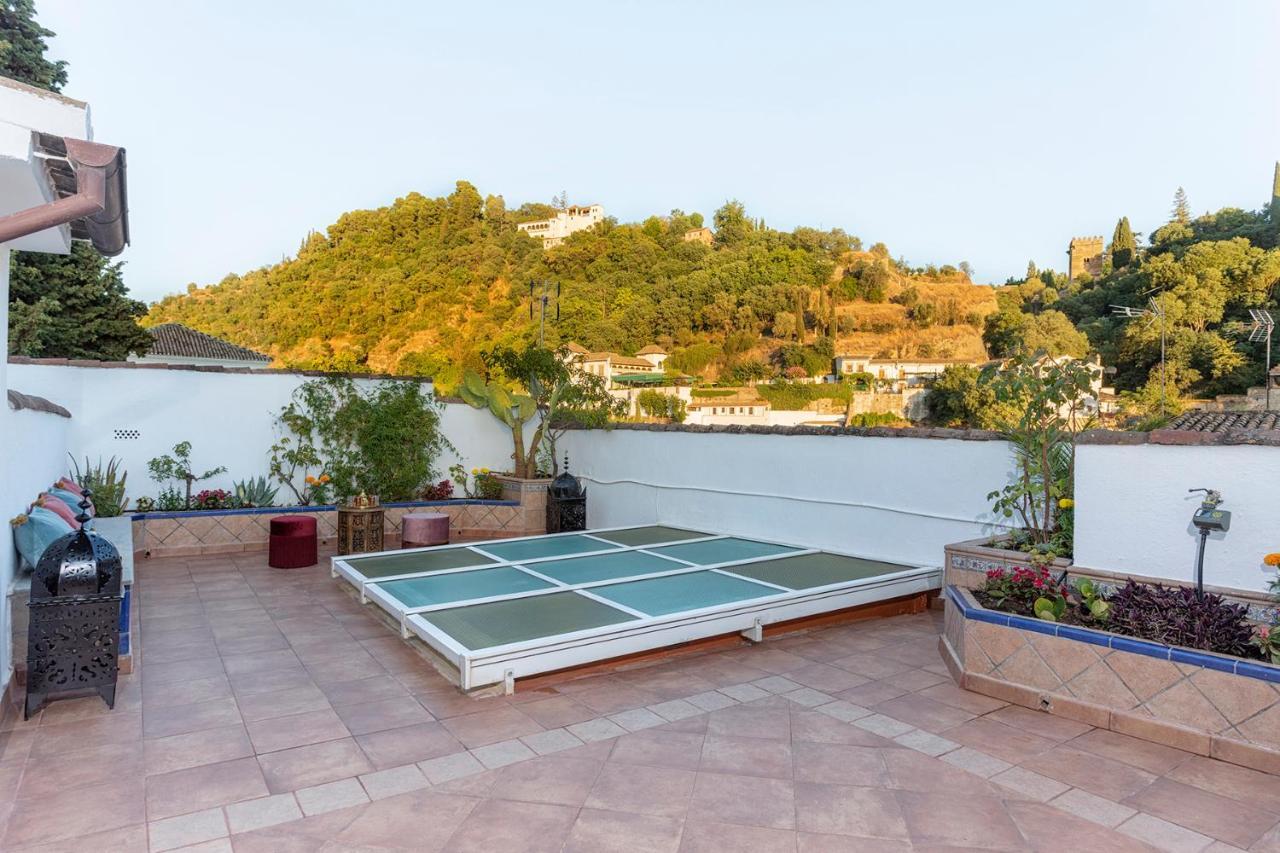 Villa Morayma House Terrace With Views To Alhambra Granada Exterior foto