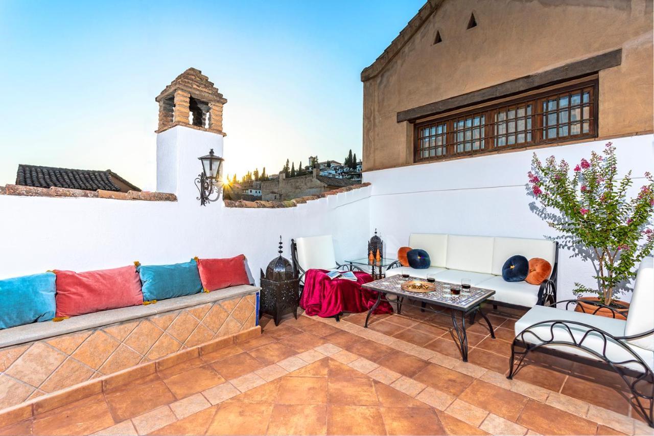 Villa Morayma House Terrace With Views To Alhambra Granada Exterior foto